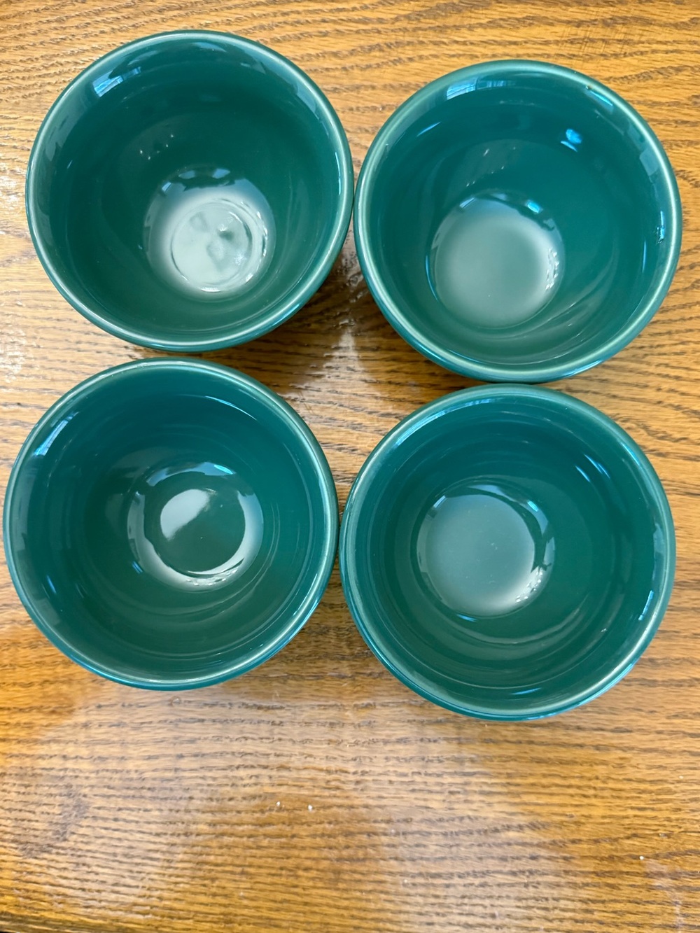 Longaberger green heritage dessert bowls